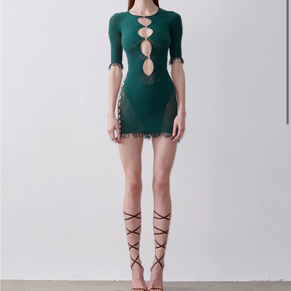 Poster girl forest green miranda dress